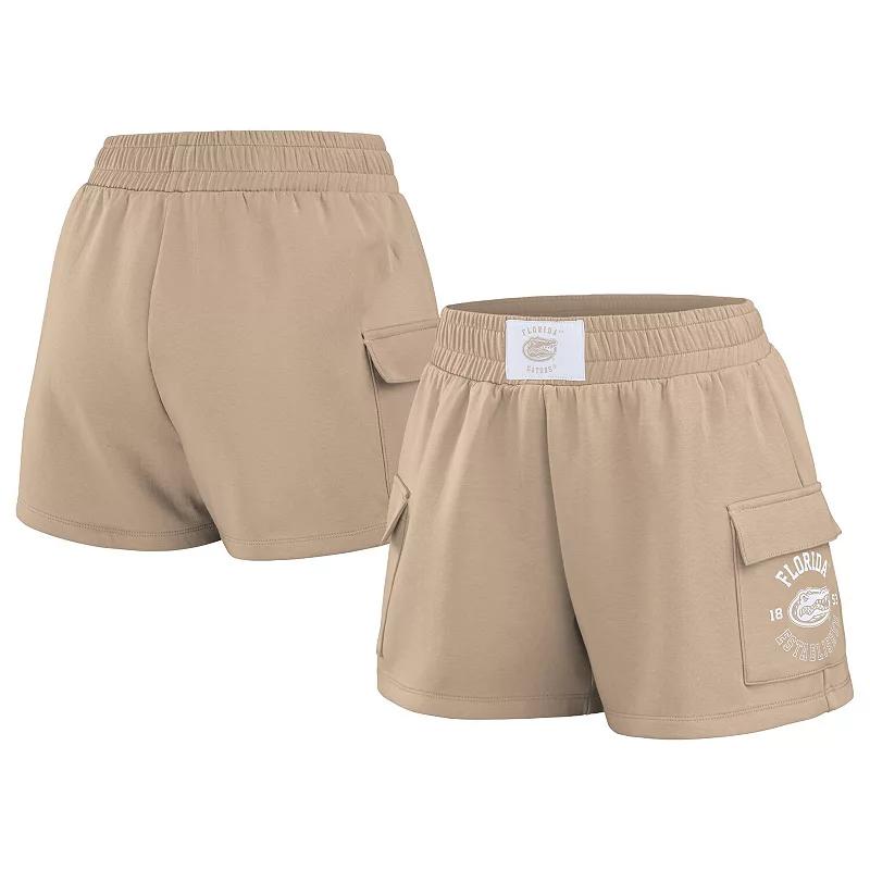 Women's WEAR by Erin Andrews Tan Alabama Crimson Tide Neutral Shorts, Size: Medium, Team Product Image