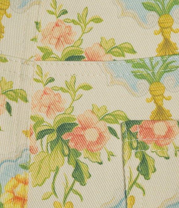 Bailey Rose Floral Print Wide Leg Jeans Product Image