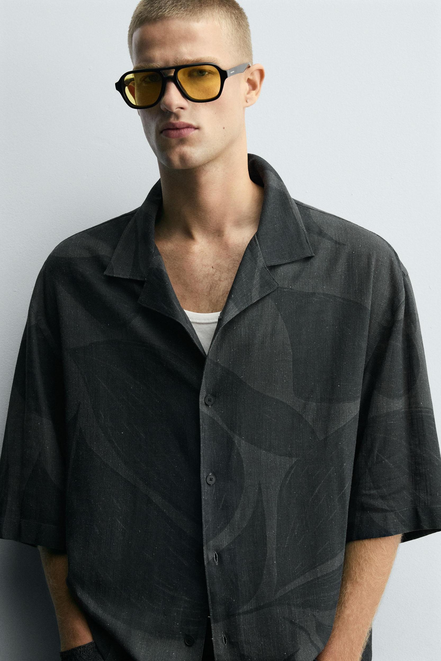 VISCOSE-LINEN SHIRT Product Image