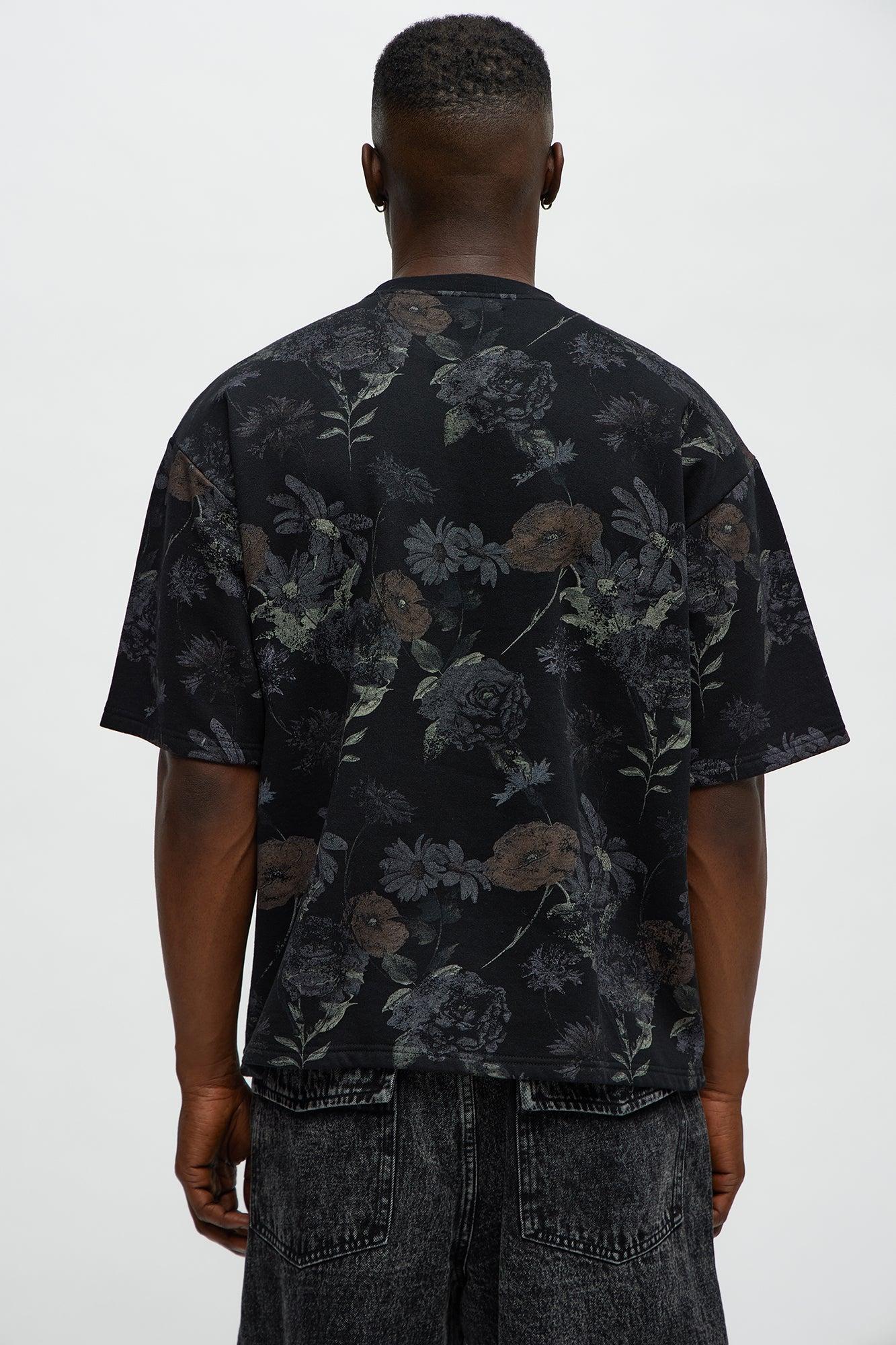 Give Me My Flowers Oversized Tee - Black Product Image