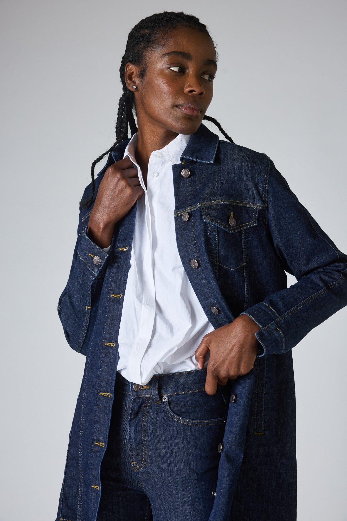 Great Lengths Long  Denim Jacket Product Image