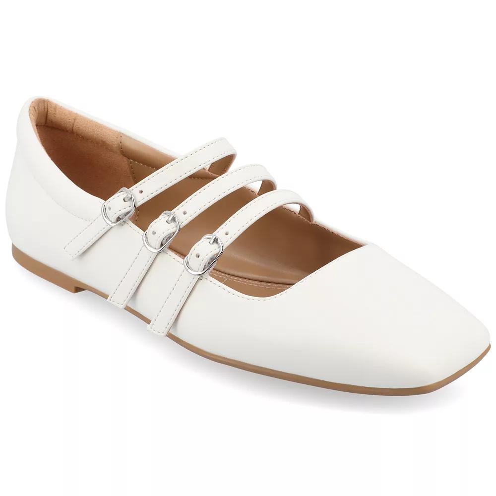 Journee Darlin Women's Multi Strap Square Toe Flats,  Product Image