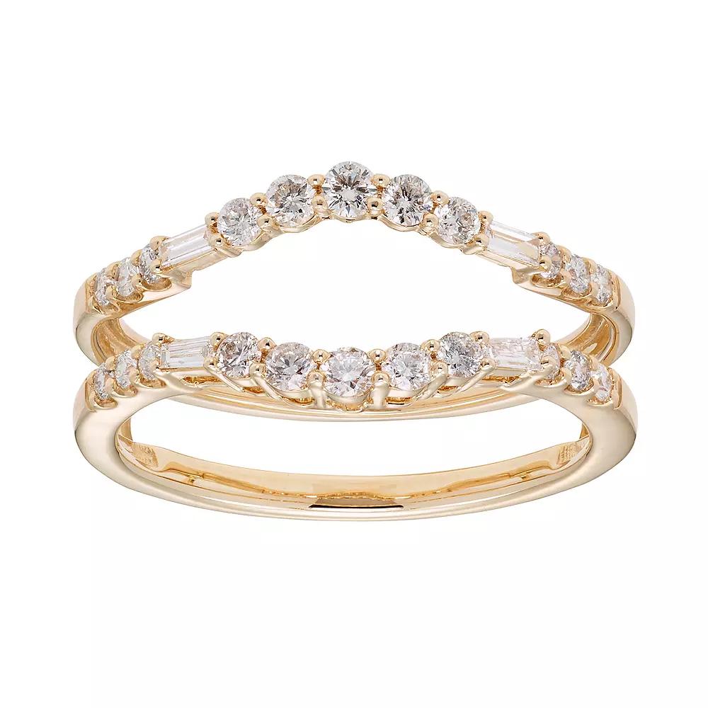 The Regal Collection 14k Gold 1/2 Carat T.W. Diamond Enhancer Wedding Ring, Women's, Size: 5, White Product Image