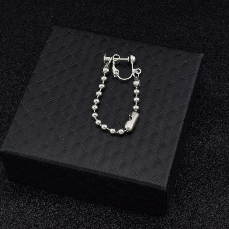 Bead Chain Drop Earring / Clip-On Earring Product Image