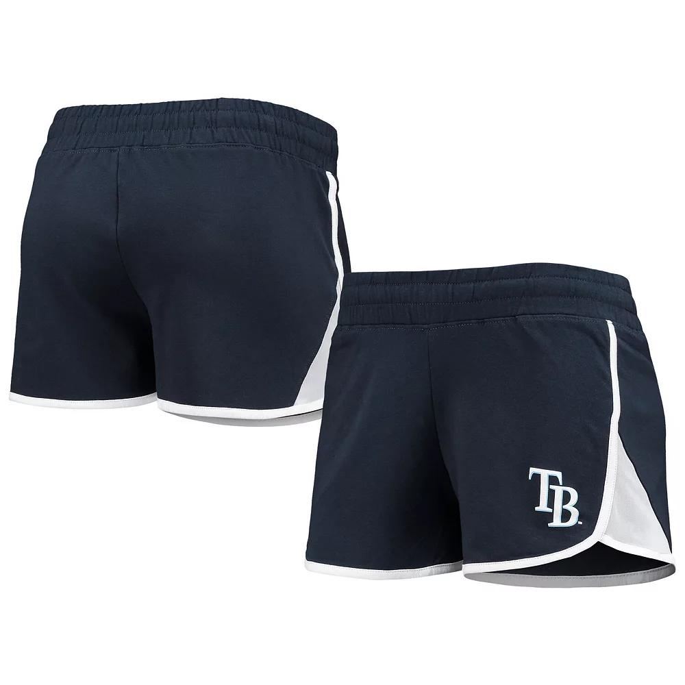Women's New Era Navy Tampa Bay Rays Stretch French Terry Shorts, Size: 3XL, Blue Product Image