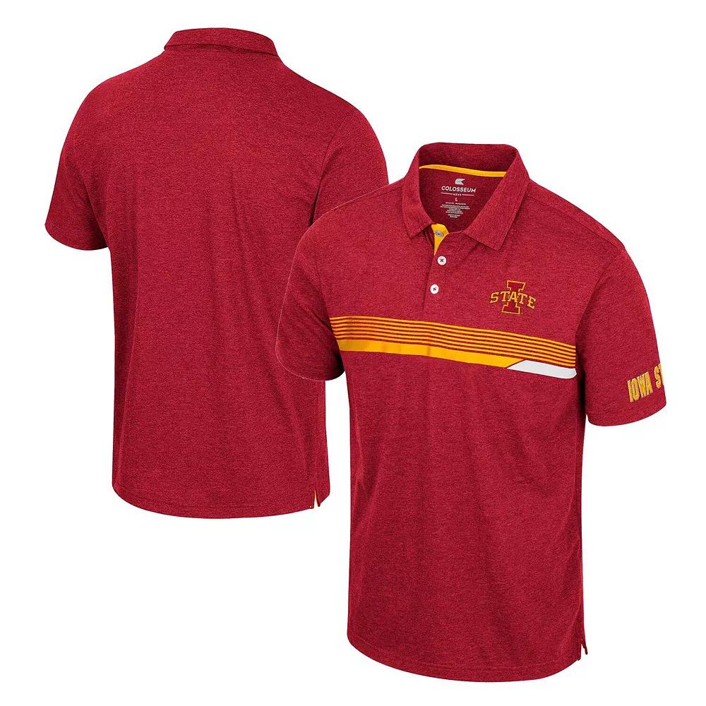 Men's Colosseum  Cardinal Iowa State Cyclones No Problemo Polo, Size: XL, Red Product Image