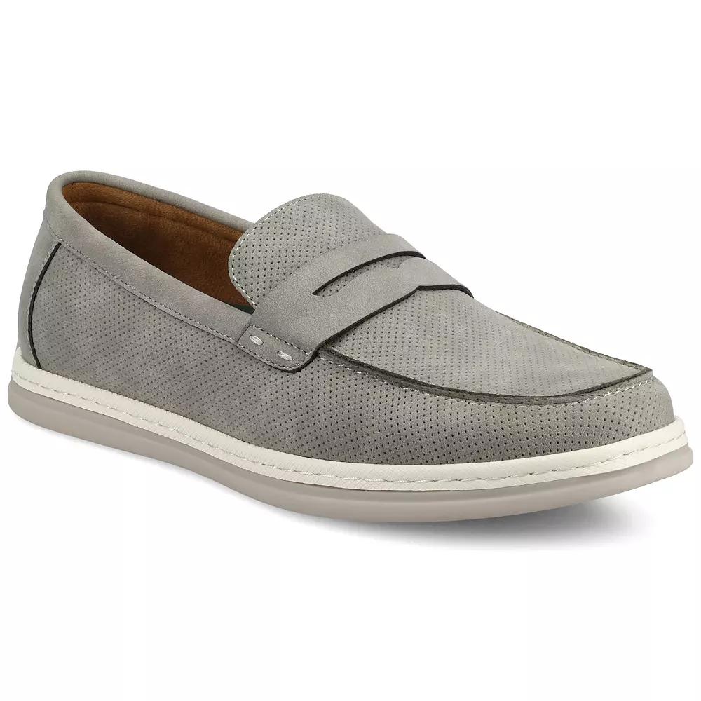 VANCE Brantley Comfort Casual Slip-on Men's Perforated Flexible Penny Loafers,  Product Image