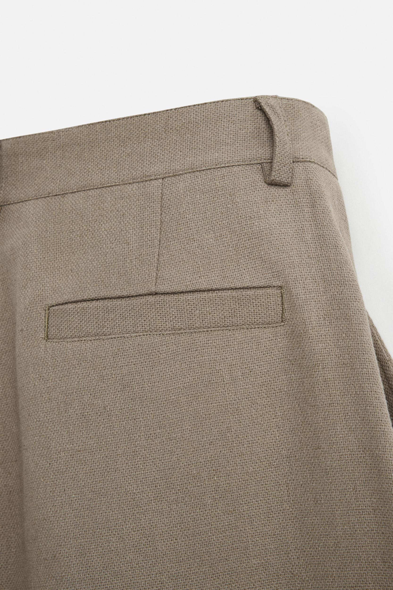 TEXTURED LINEN - COTTON SHORTS Product Image