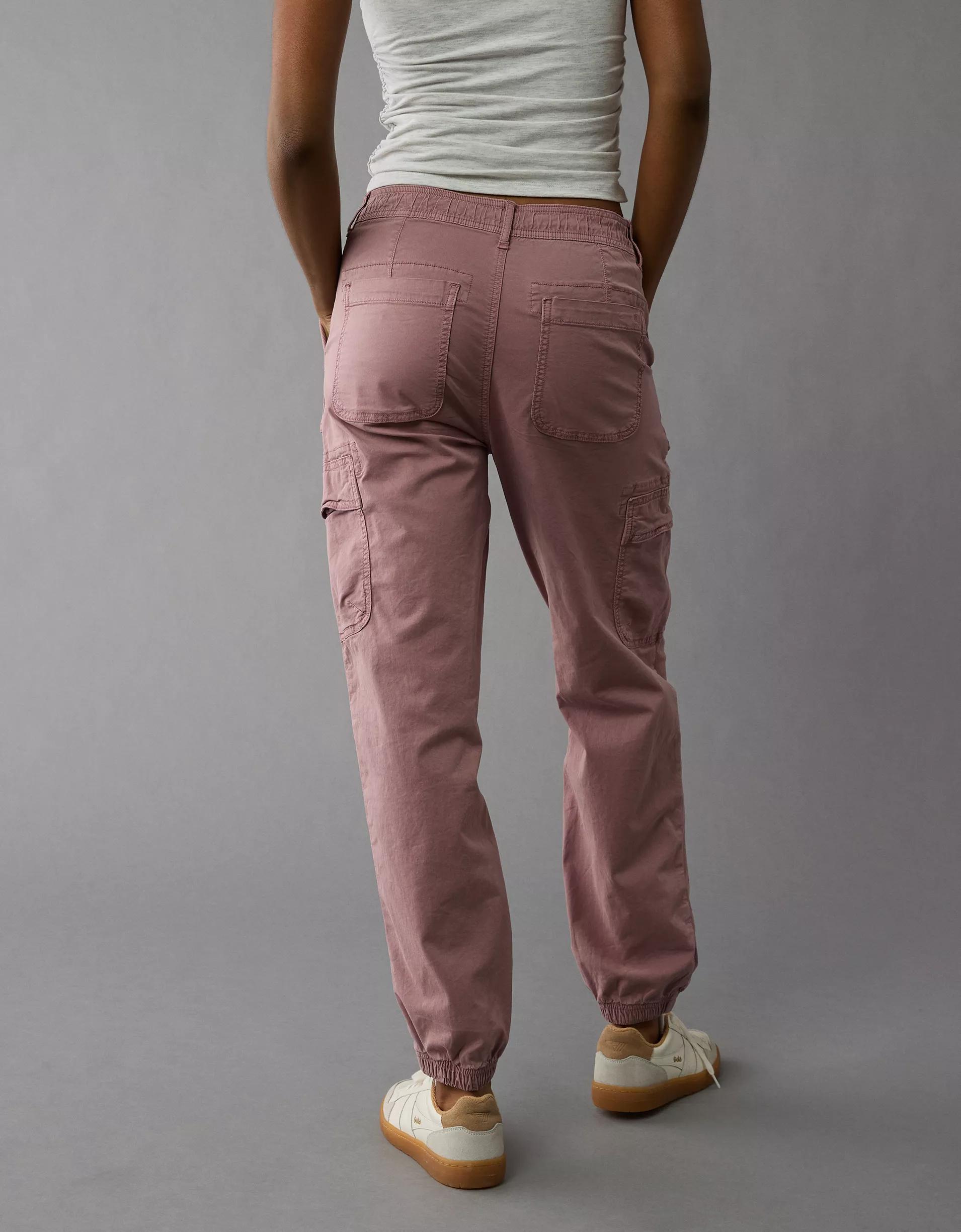 AE Stretch High-Waisted Baggy Cargo Jogger Product Image