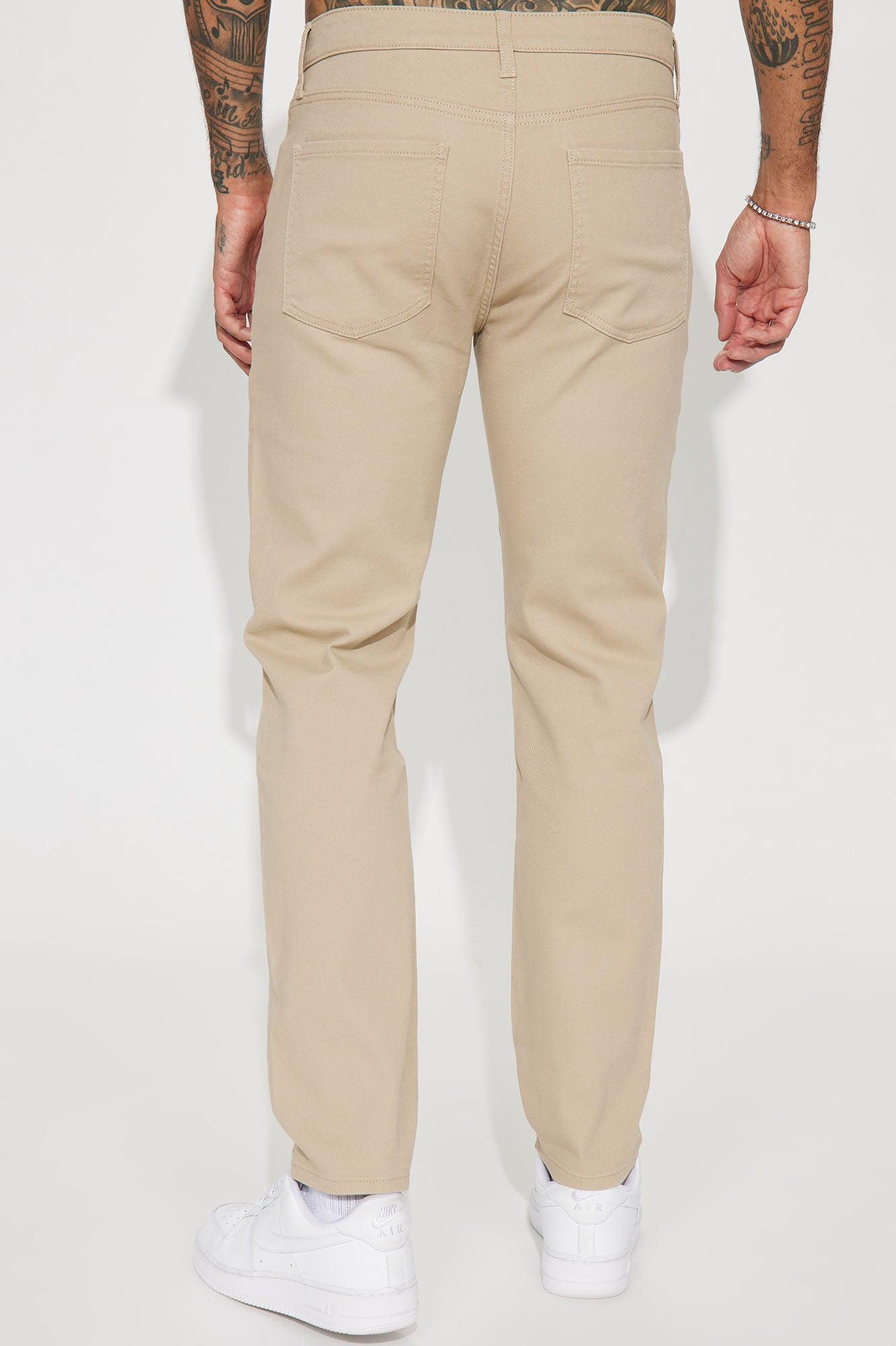 Mike Straight Taper Jeans - Khaki Product Image
