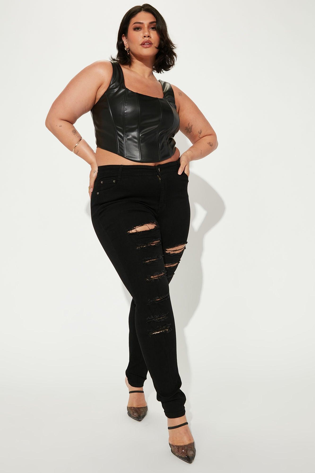 Statuesque Booty Lifting Jeans - Black Product Image