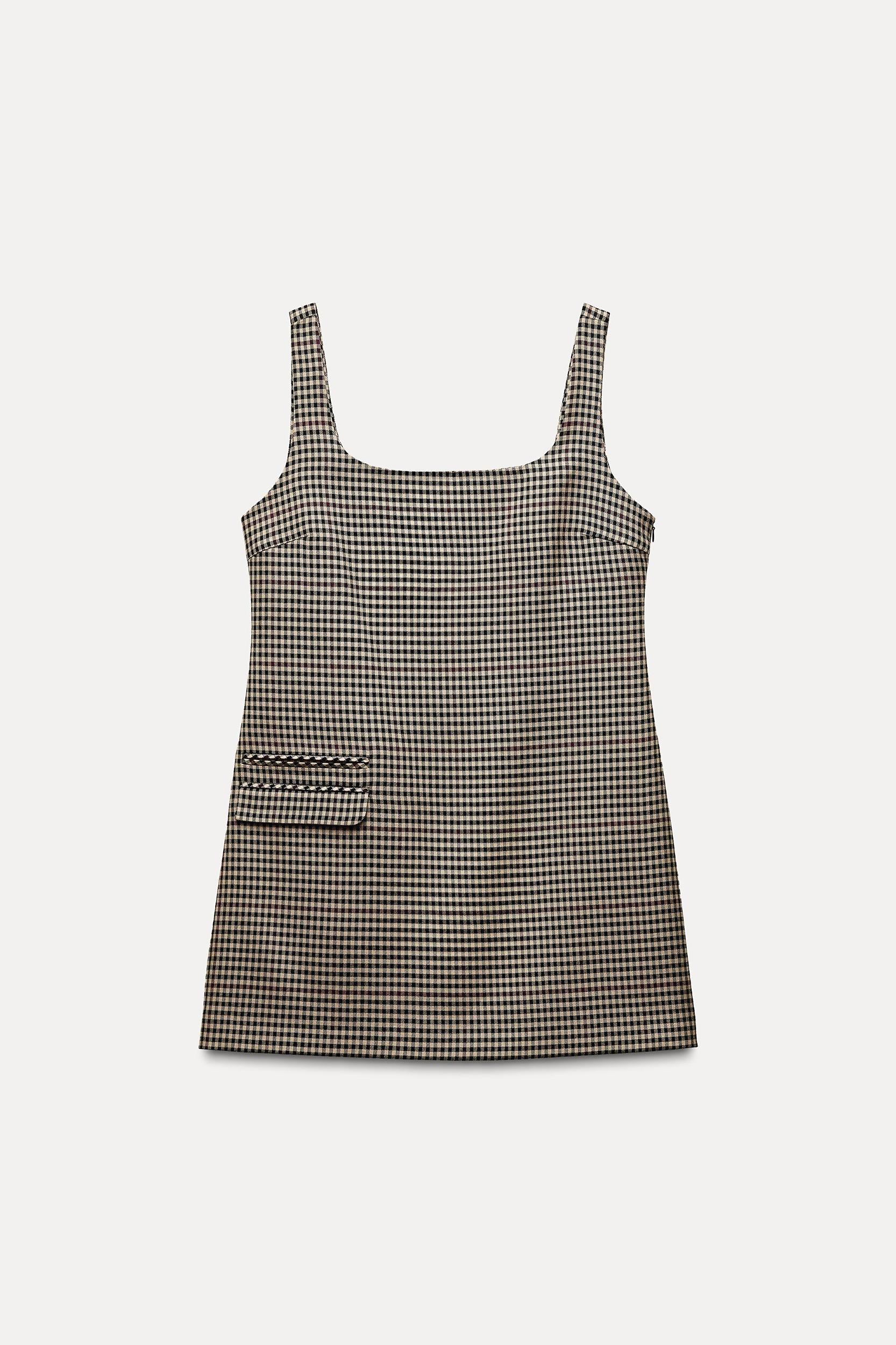 PLAID MINI DRESS ZW COLLECTION Product Image
