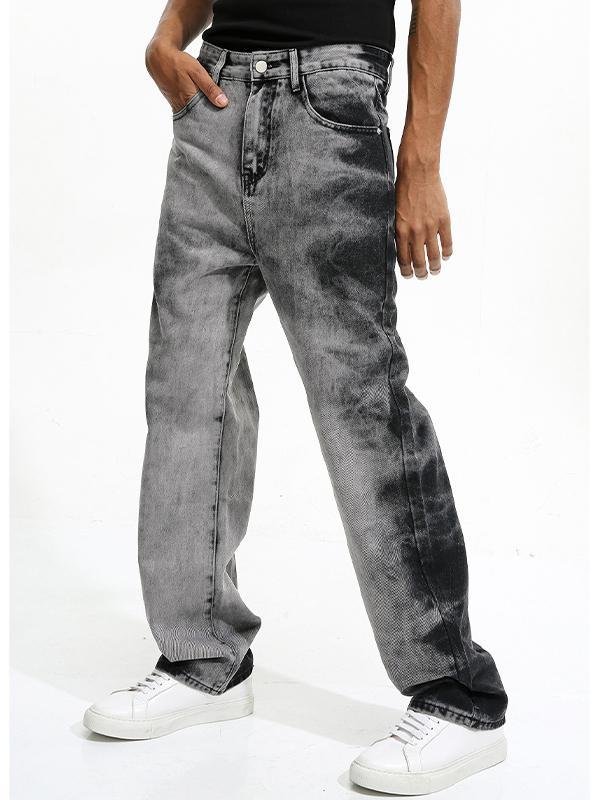 Men's Tie Dye Straight Leg Jeans Product Image