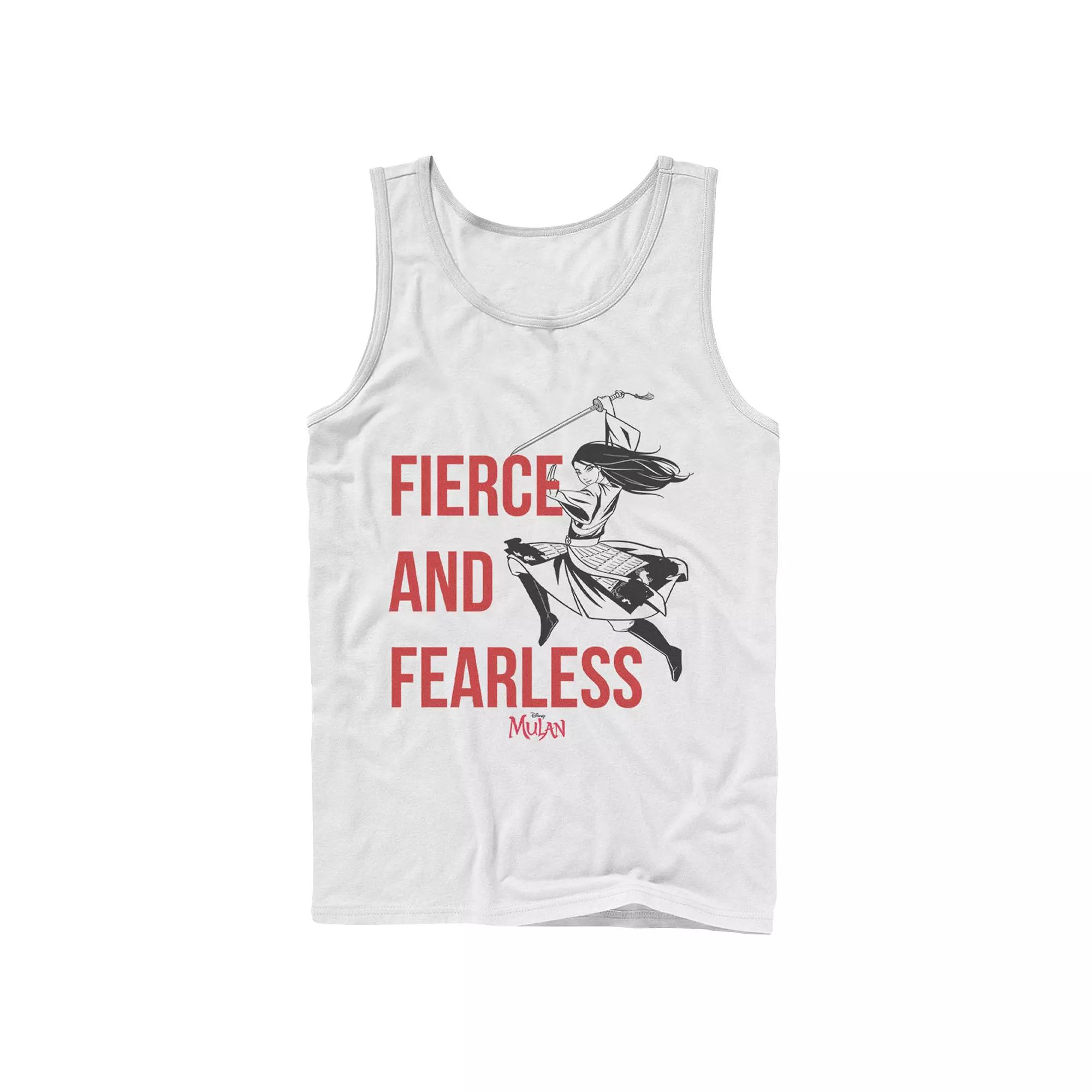 Men's Disney Mulan Live Action Fierce And Fearless Action Pose Tank Top,  Product Image