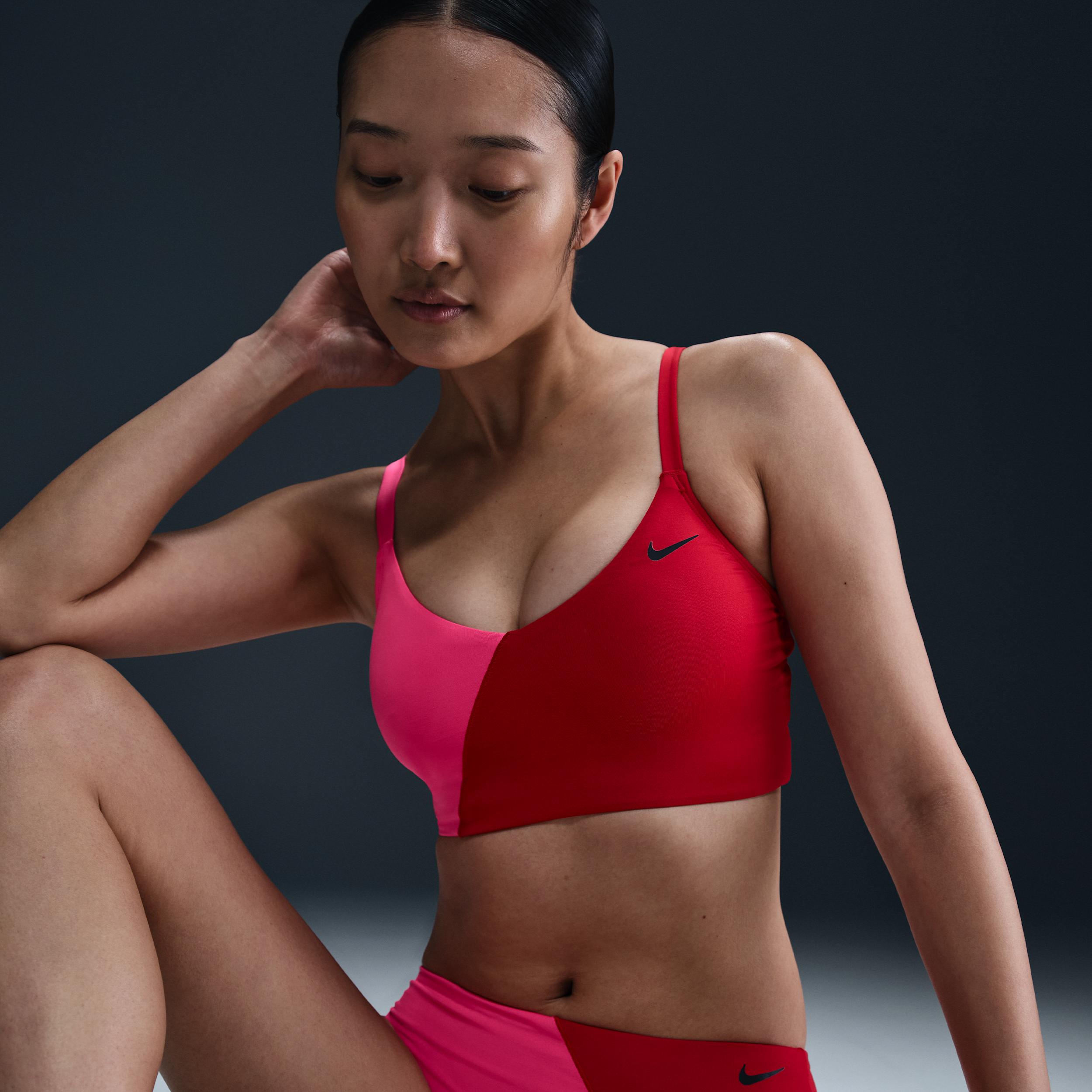 Nike Womens Swim V-Neck Midkini | NESSF275-440 Product Image