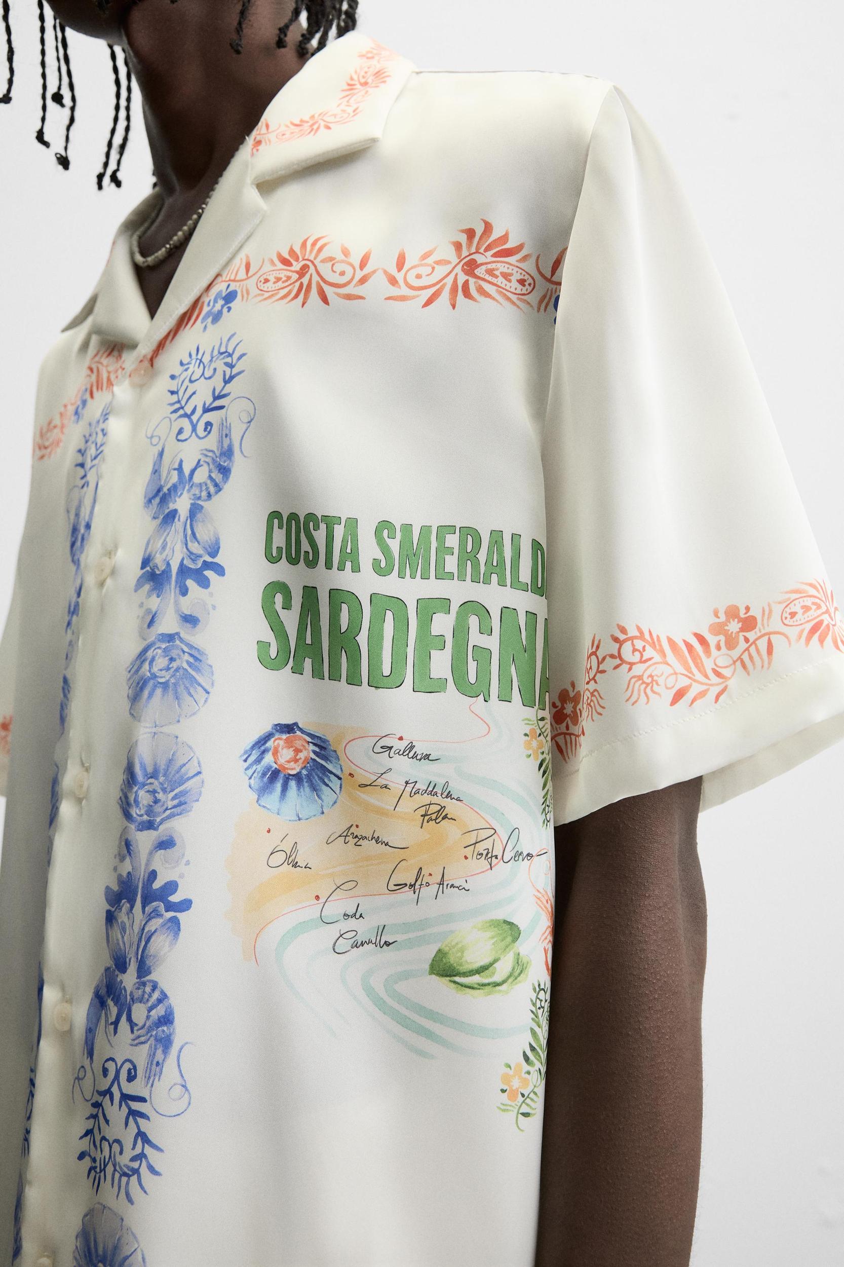 PRINTED SATIN SHIRT Product Image