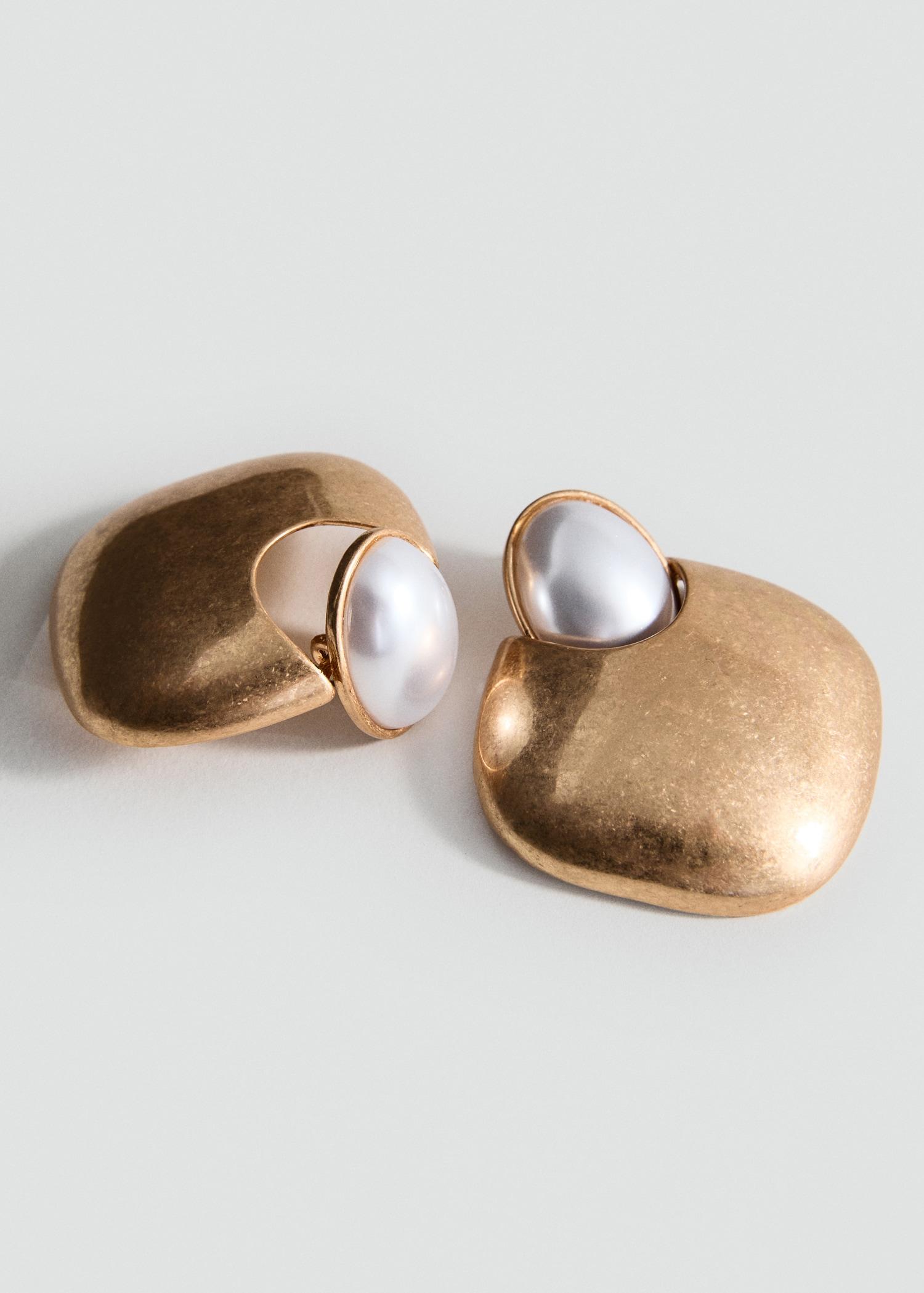 Combined pearl earrings - Women | MANGO USA Product Image