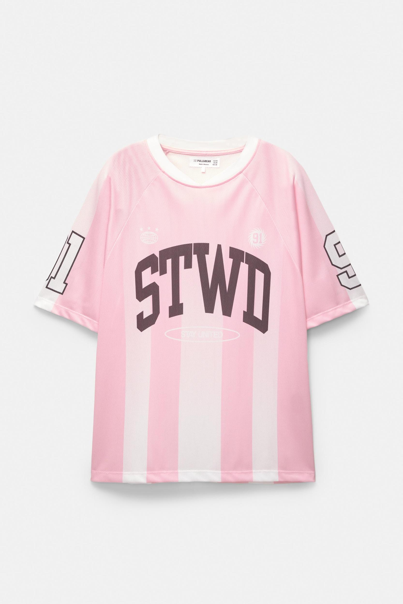Pink 91 STWD soccer T-shirt Product Image