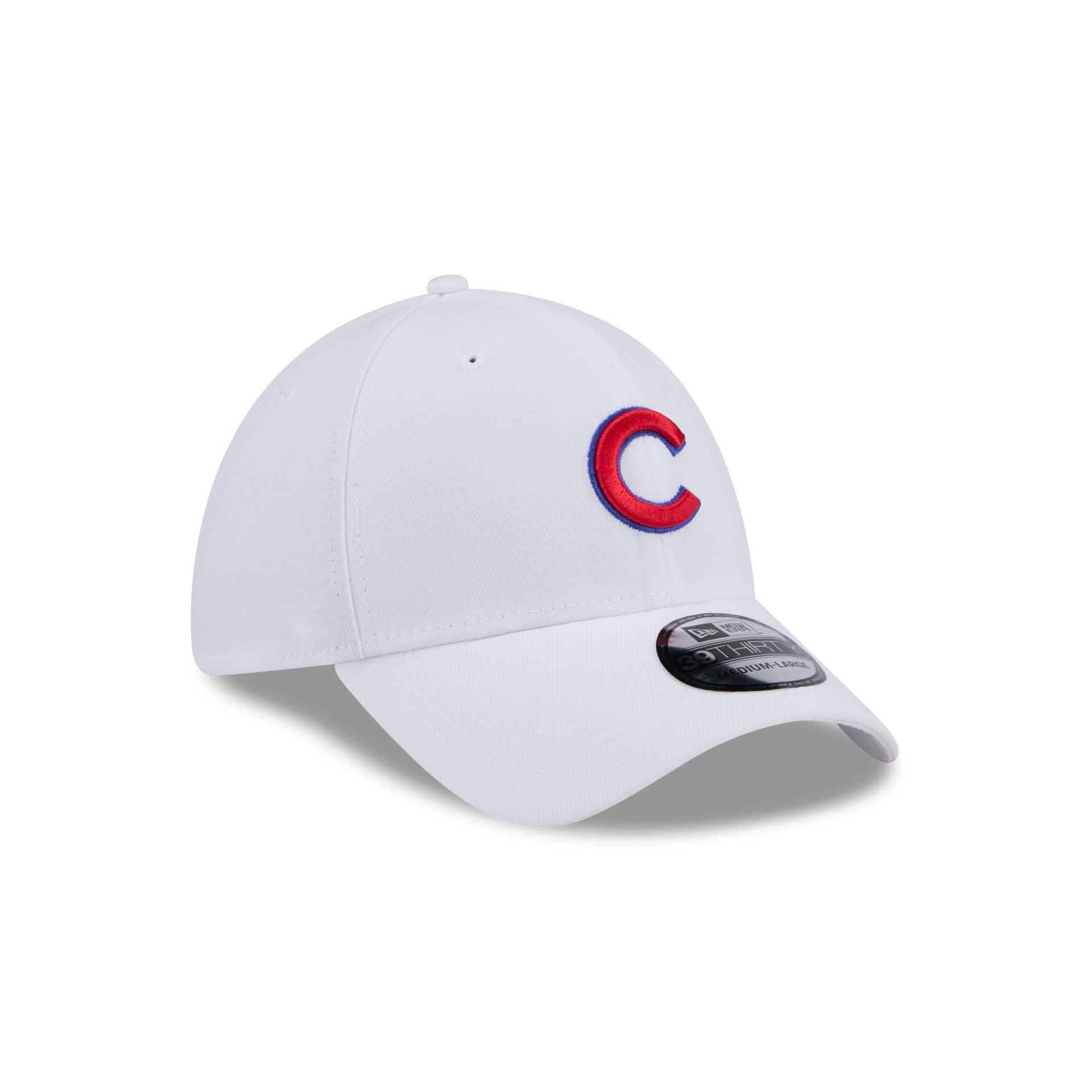 Chicago Cubs Optic White 39THIRTY Stretch Fit Hat Male Product Image