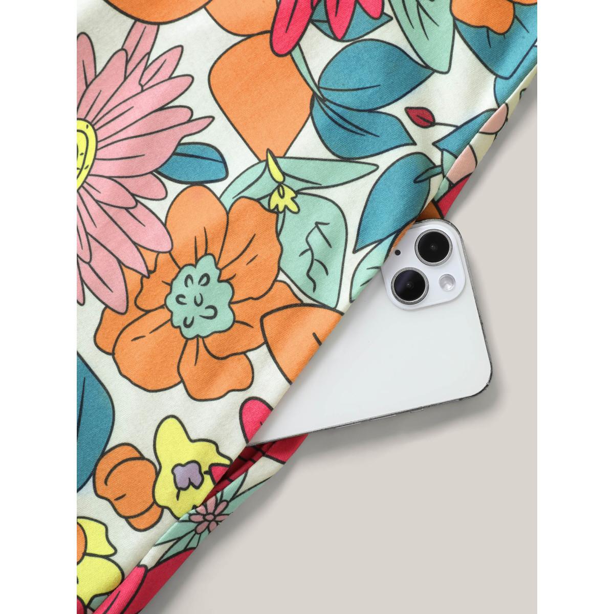 Plus Size Multicolor Vivid Groove Stretchy Adjustable Jumpsuit Women Playful Sleeveless Non Casual Loose Jumpsuits BloomChic 10/M Product Image