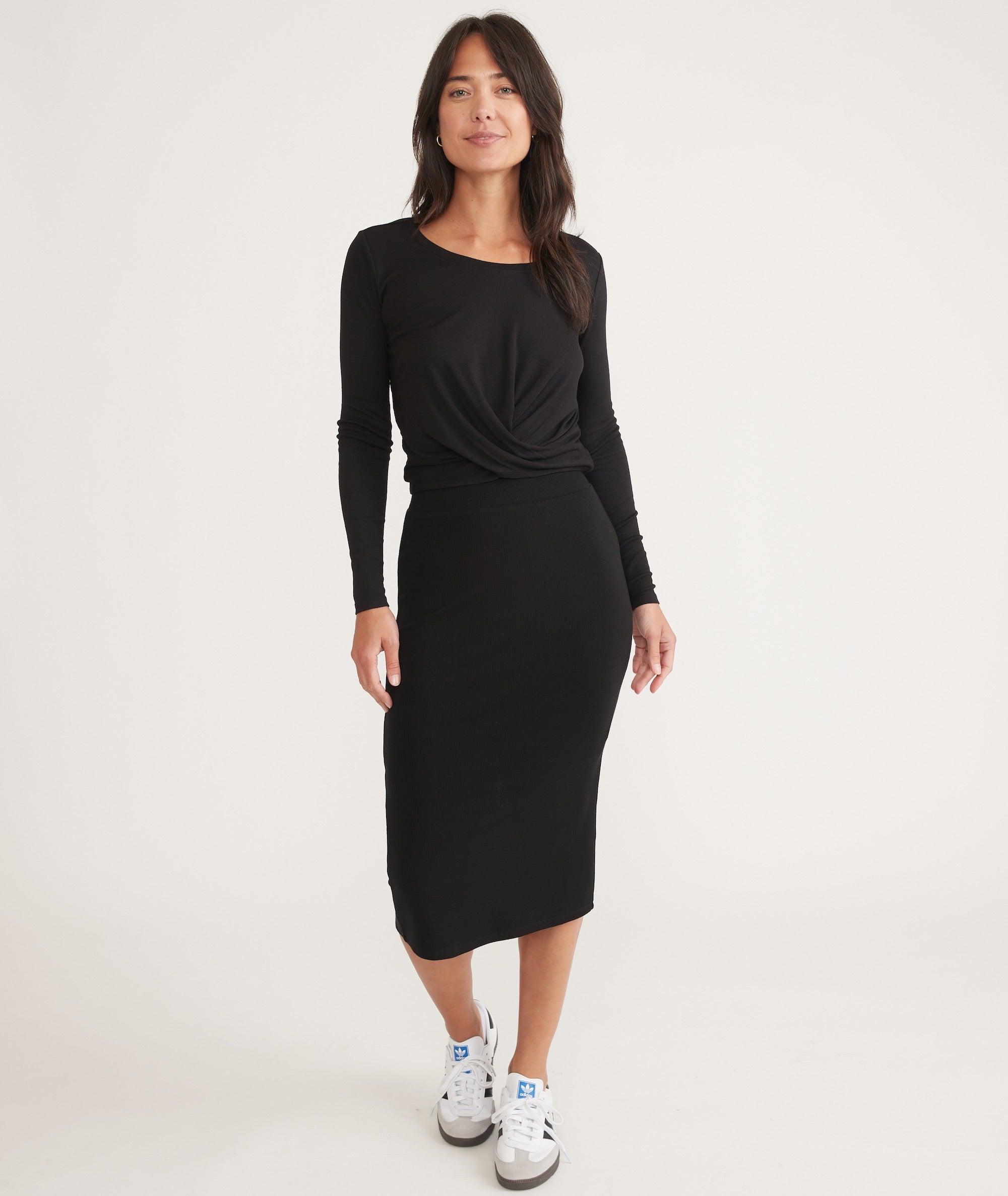 Lexi Rib Twist Front Long Sleeve Top Product Image