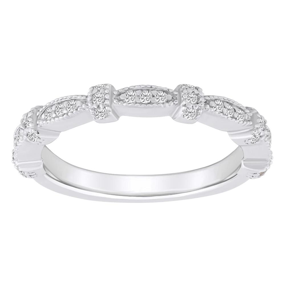 Alyson Layne 14k Gold 1/6 Carat T.W. Diamond Scalloped Wedding Ring, Women's, Size: 10, 14k Rsgold Product Image