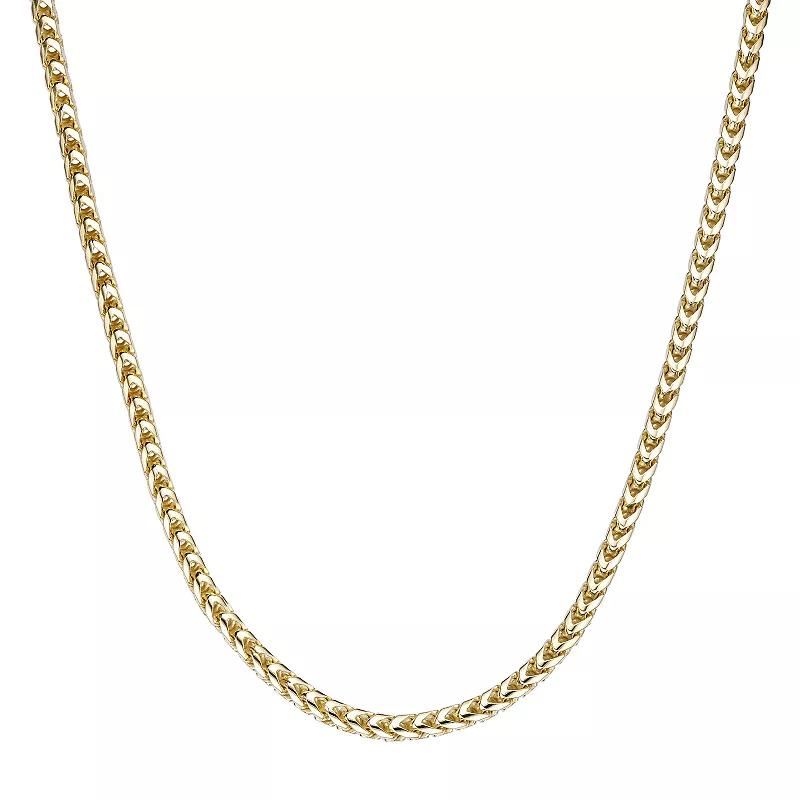Mens LYNX 14k Gold Over Silver 3.8mm Franco Chain Necklace Gold Tone Product Image