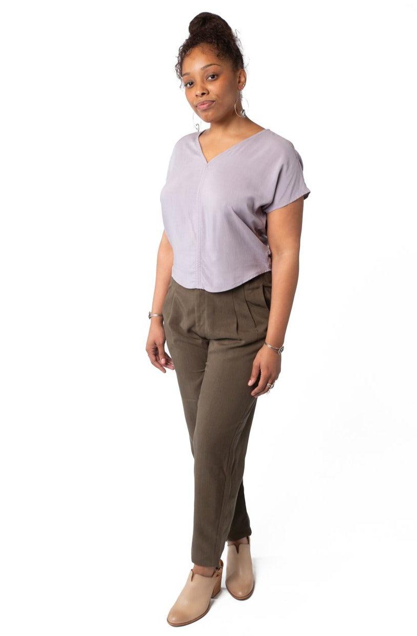 Dolman Top in Lavender Challis Product Image