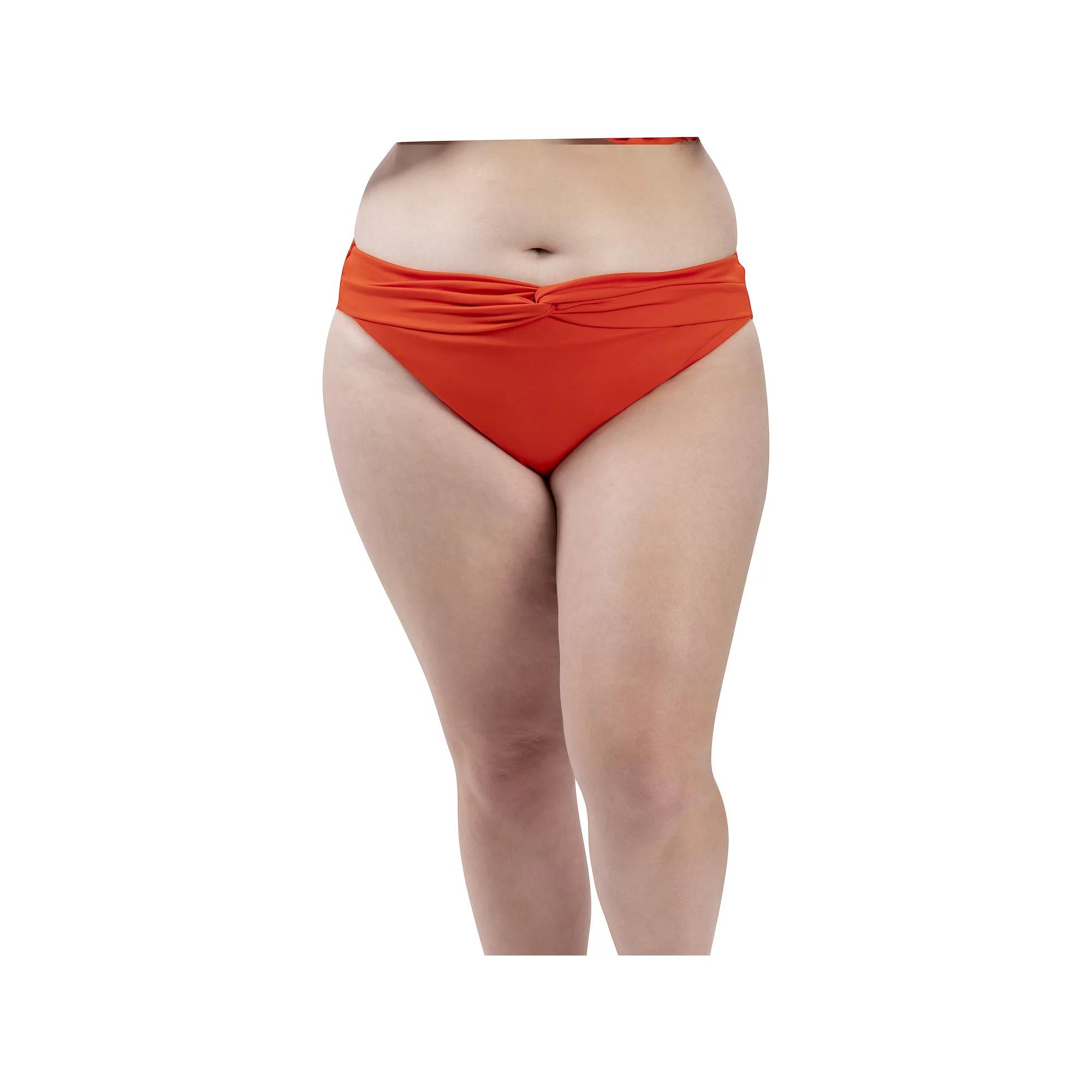 Women's Dolfin Aquashape UPF 50+ Solid Knot-Front Swim Briefs,  Product Image