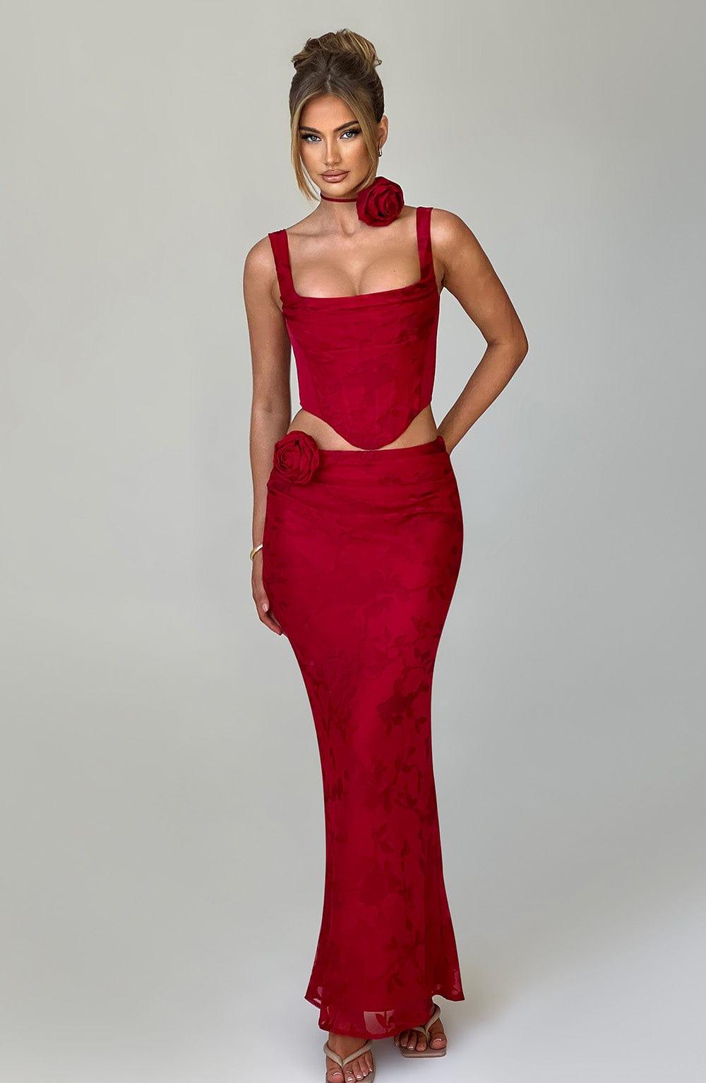 Elizabeth Maxi Skirt - Red Product Image