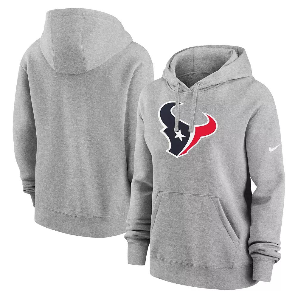 Women's Nike Heather Charcoal Houston Texans Club Fleece Pullover Hoodie,  Product Image