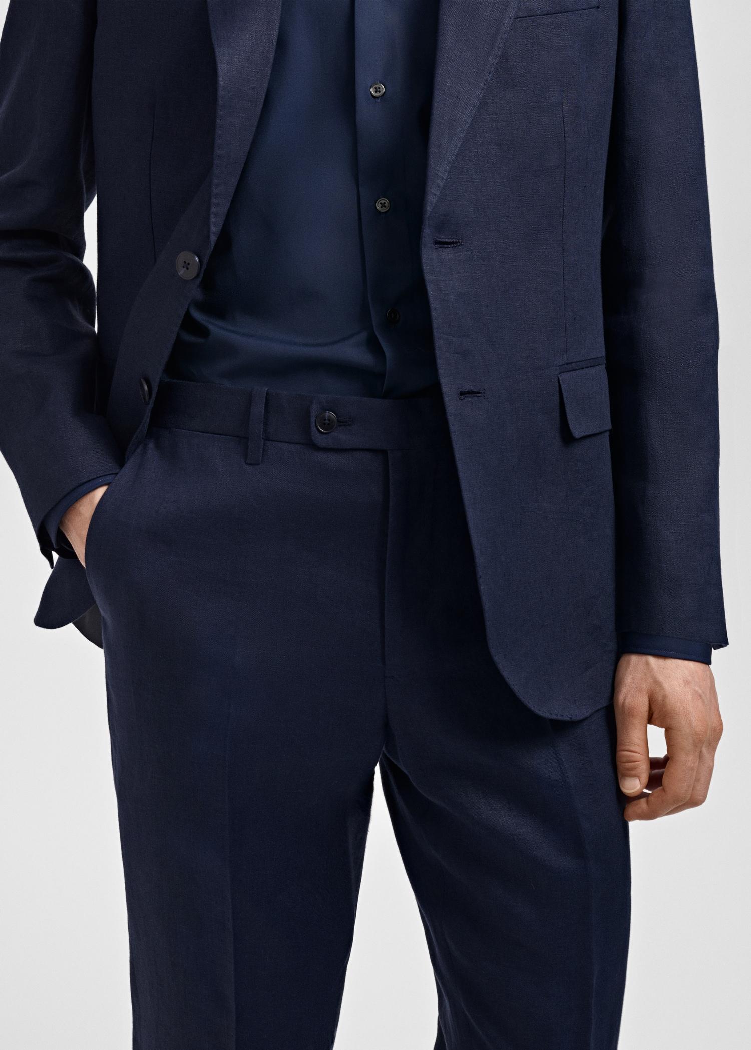 Amalfi 100% linen slim-fit suit pants - Men | MANGO USA Product Image