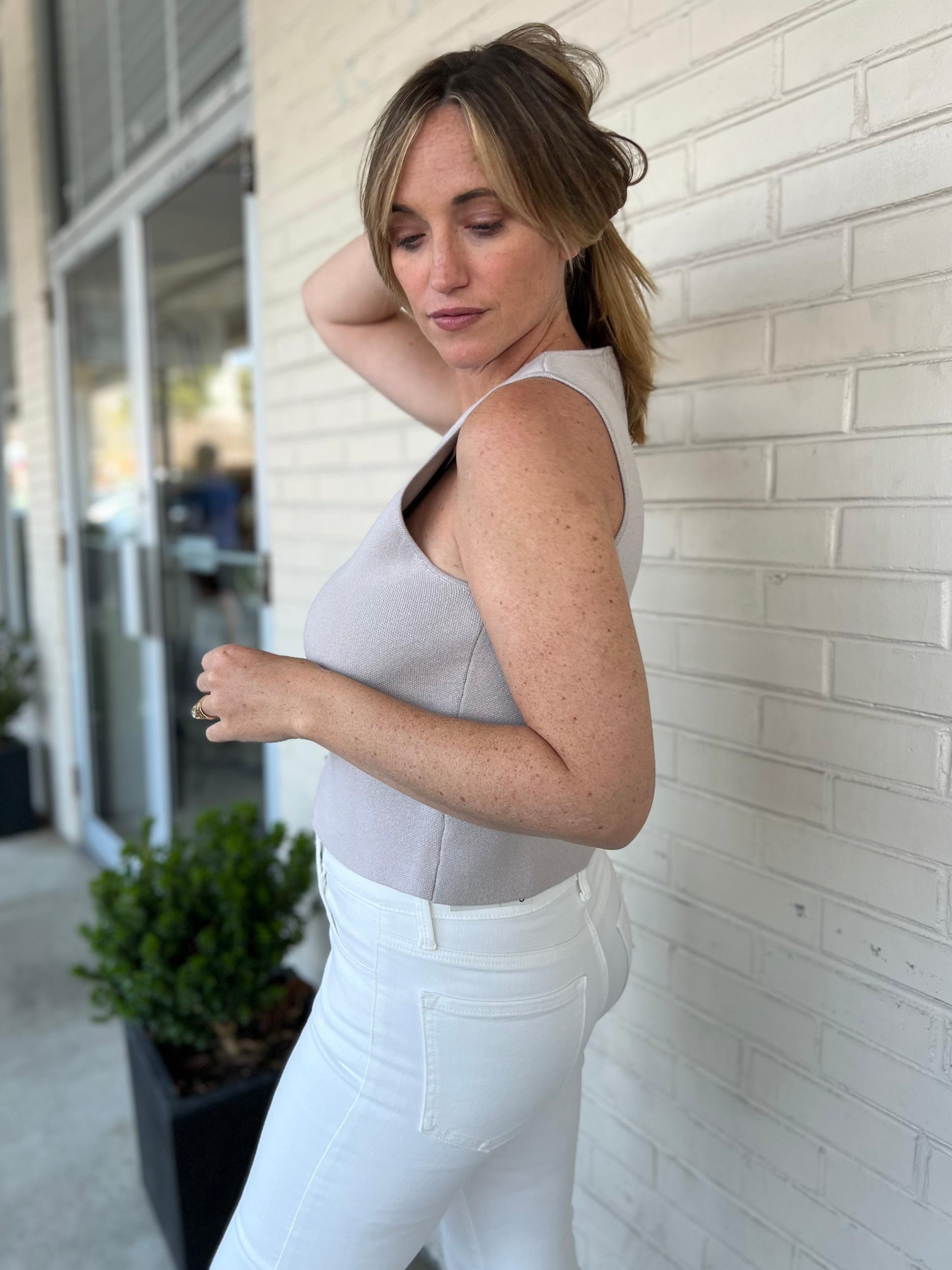 Heather Sleeveless Knit Vest Product Image