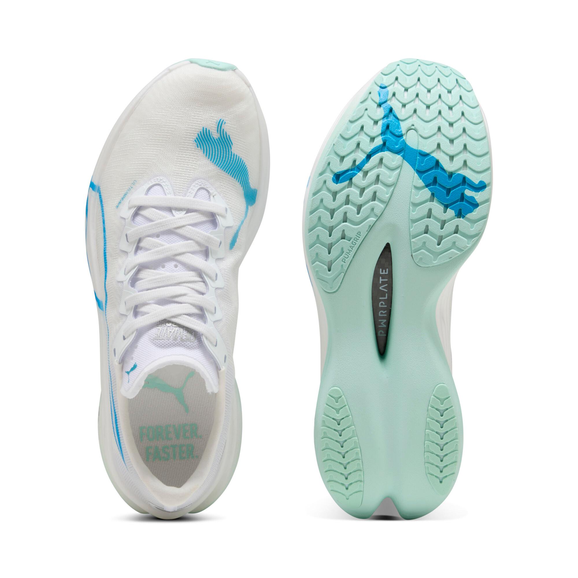 PUMA Deviate NITROâ¢ Elite 3 Women's Running Shoes in White/Speed Blue Product Image