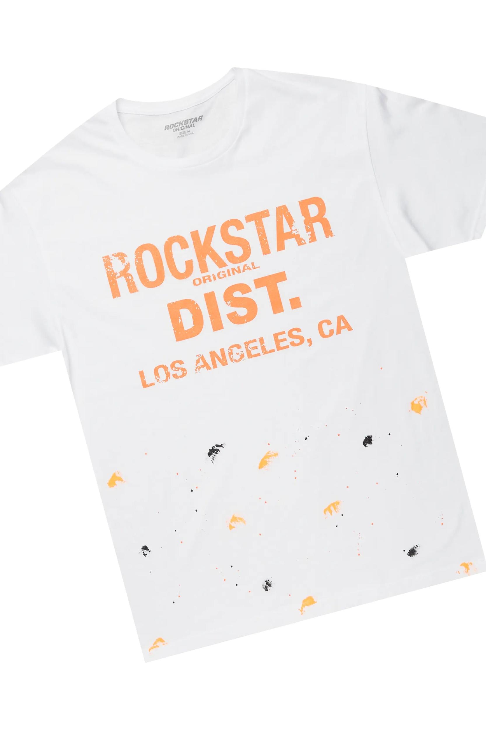 Scottie White/Orange Short Set Male Product Image