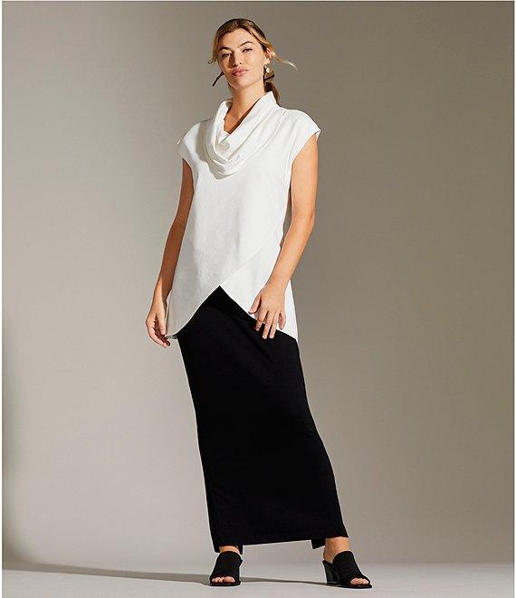 Bryn Walker French Terry Knit Long Pencil Skirt Product Image