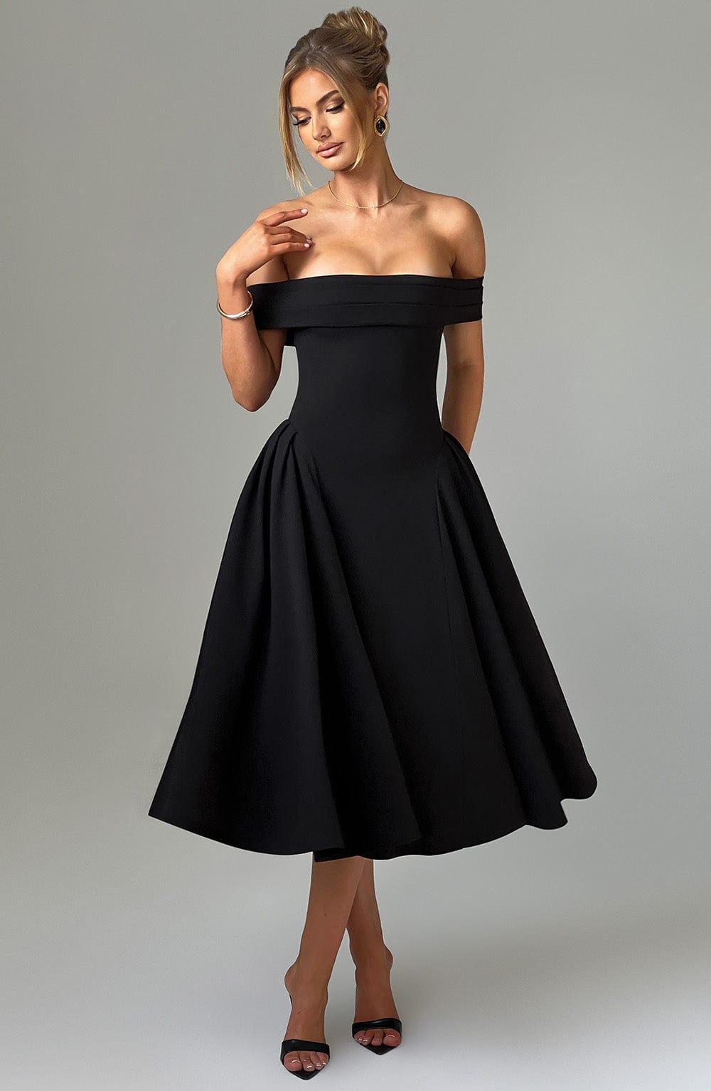 Miranda Midi Dress - Black Product Image