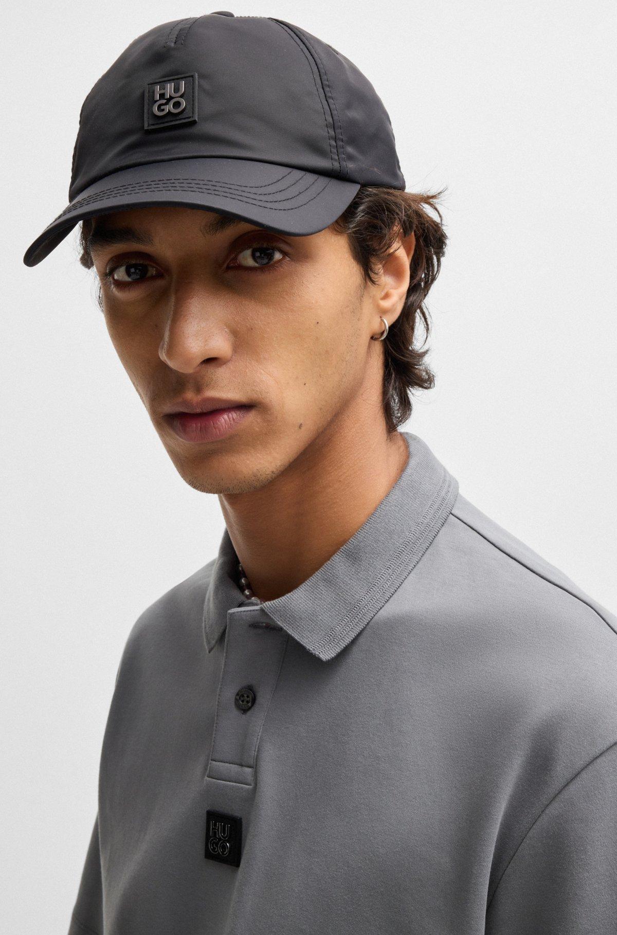 Interlock-cotton polo shirt with stacked logo Product Image