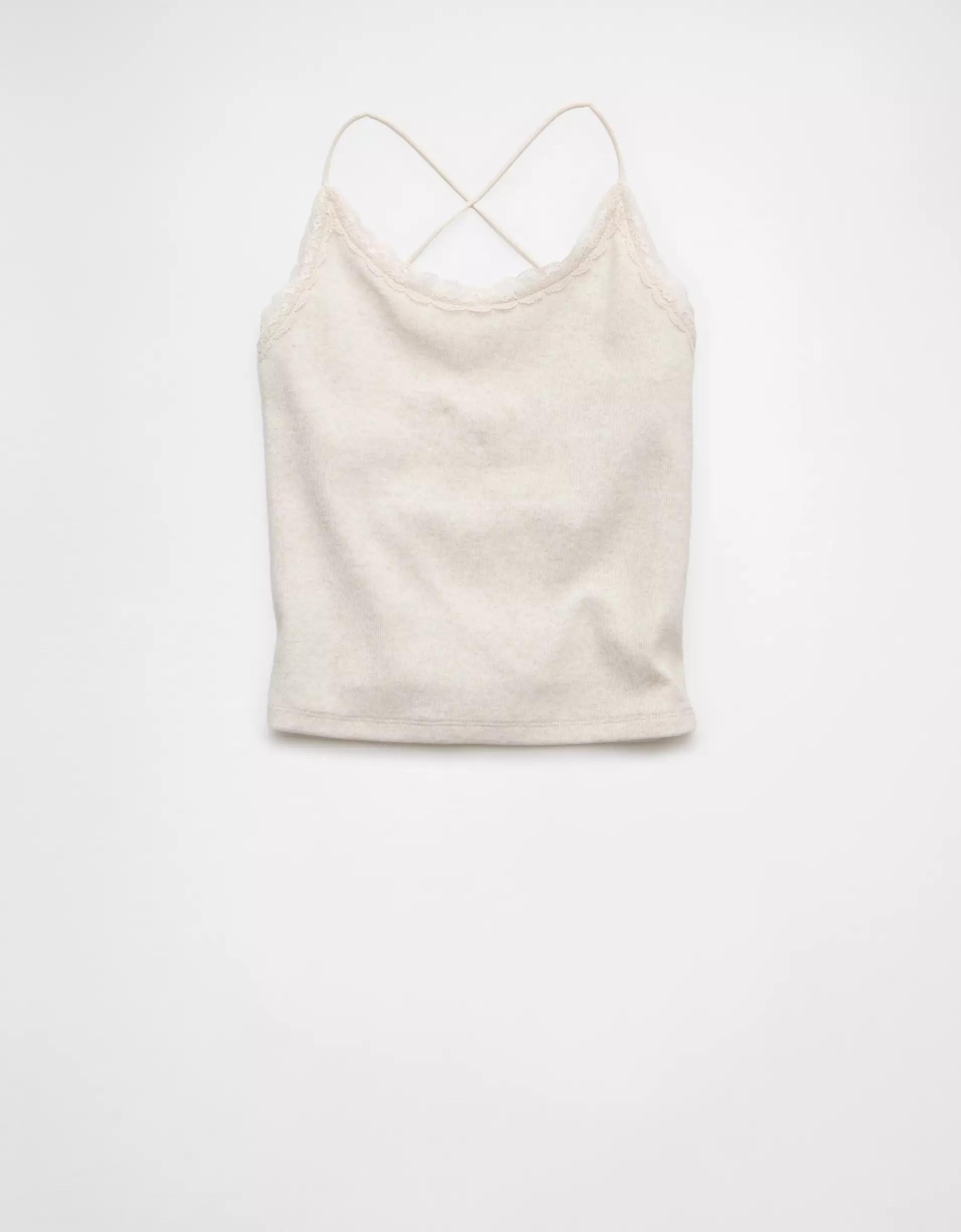 AE Strappy Go Lucky Cropped Lace Tank Top Product Image