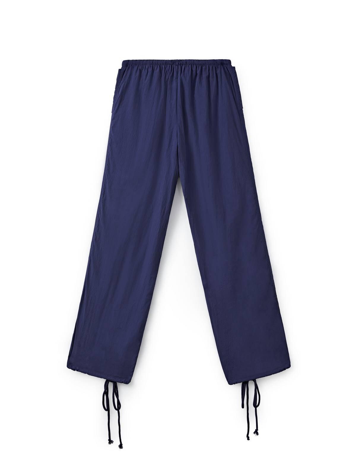 Tie Strap Baggy Parachute Cargo Pants Product Image