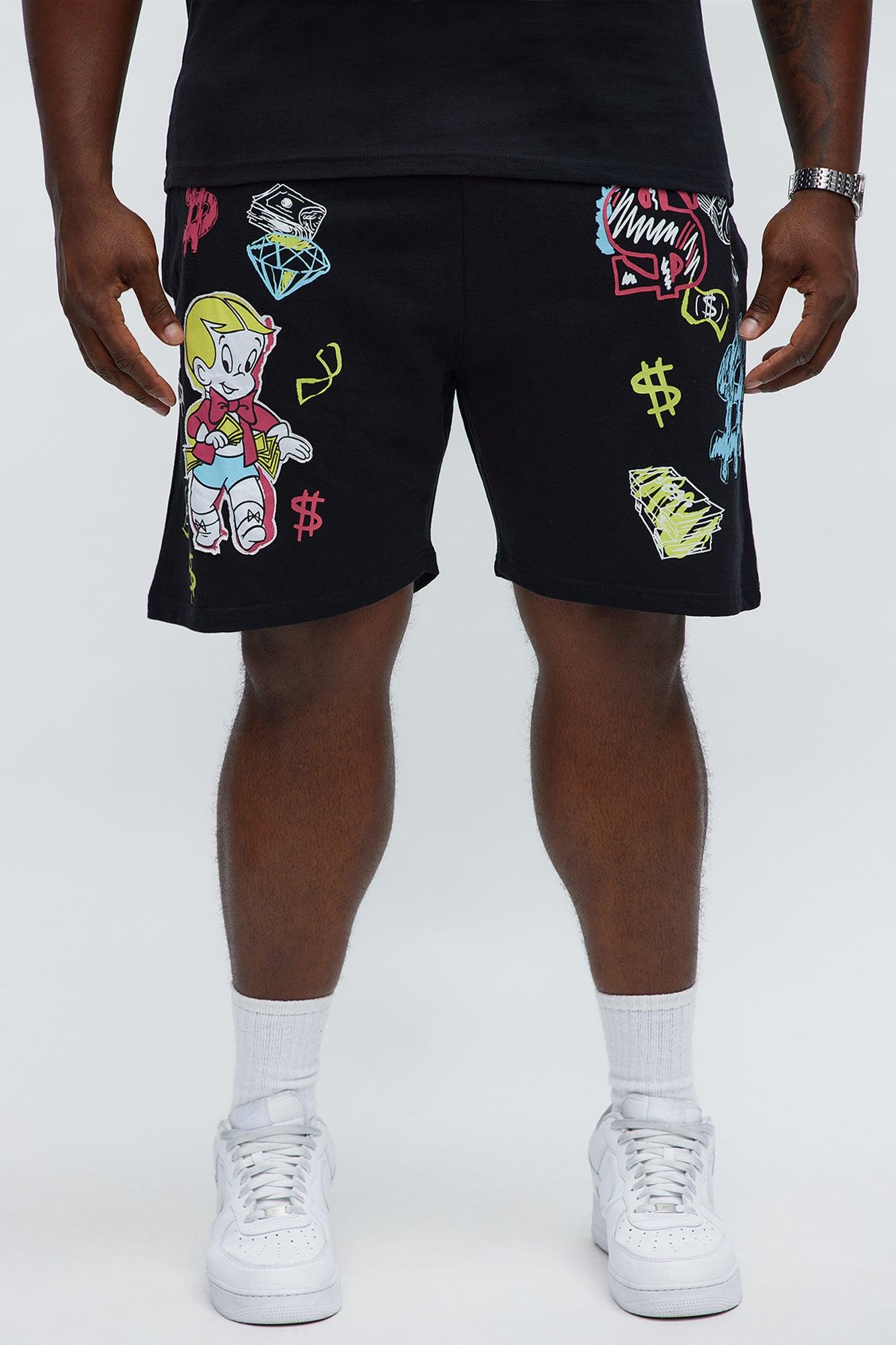Richie Rich $ign Sweatshorts - Black Male Product Image