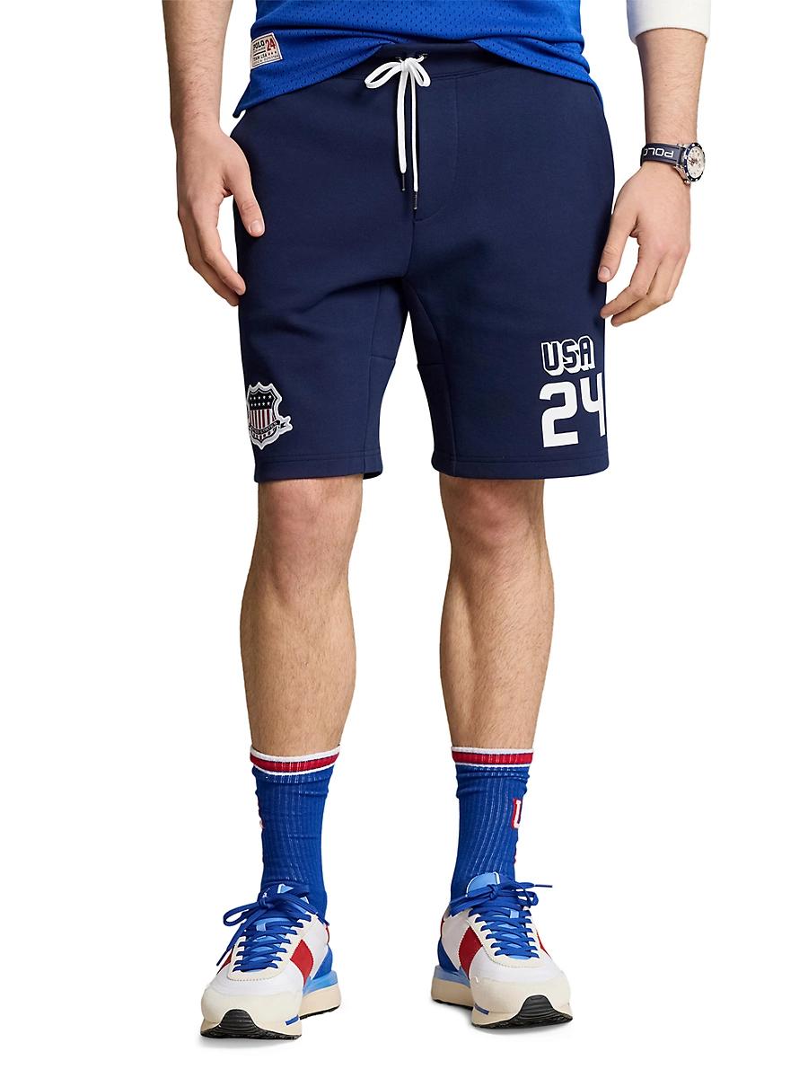 Mens Double-Knit Shield Patch Athletic Shorts Product Image