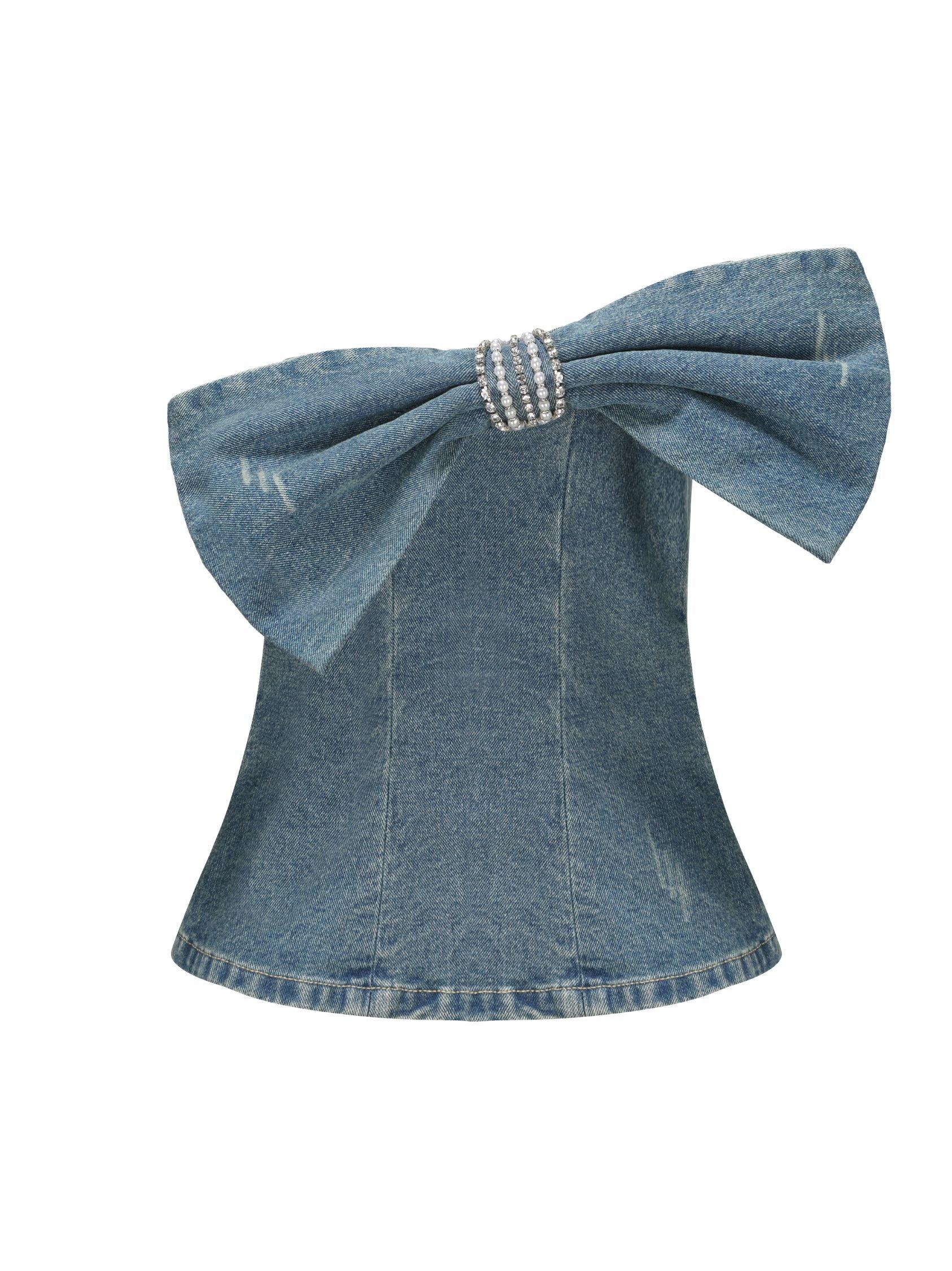 Kate Denim Tube Top (Final Sale) Product Image