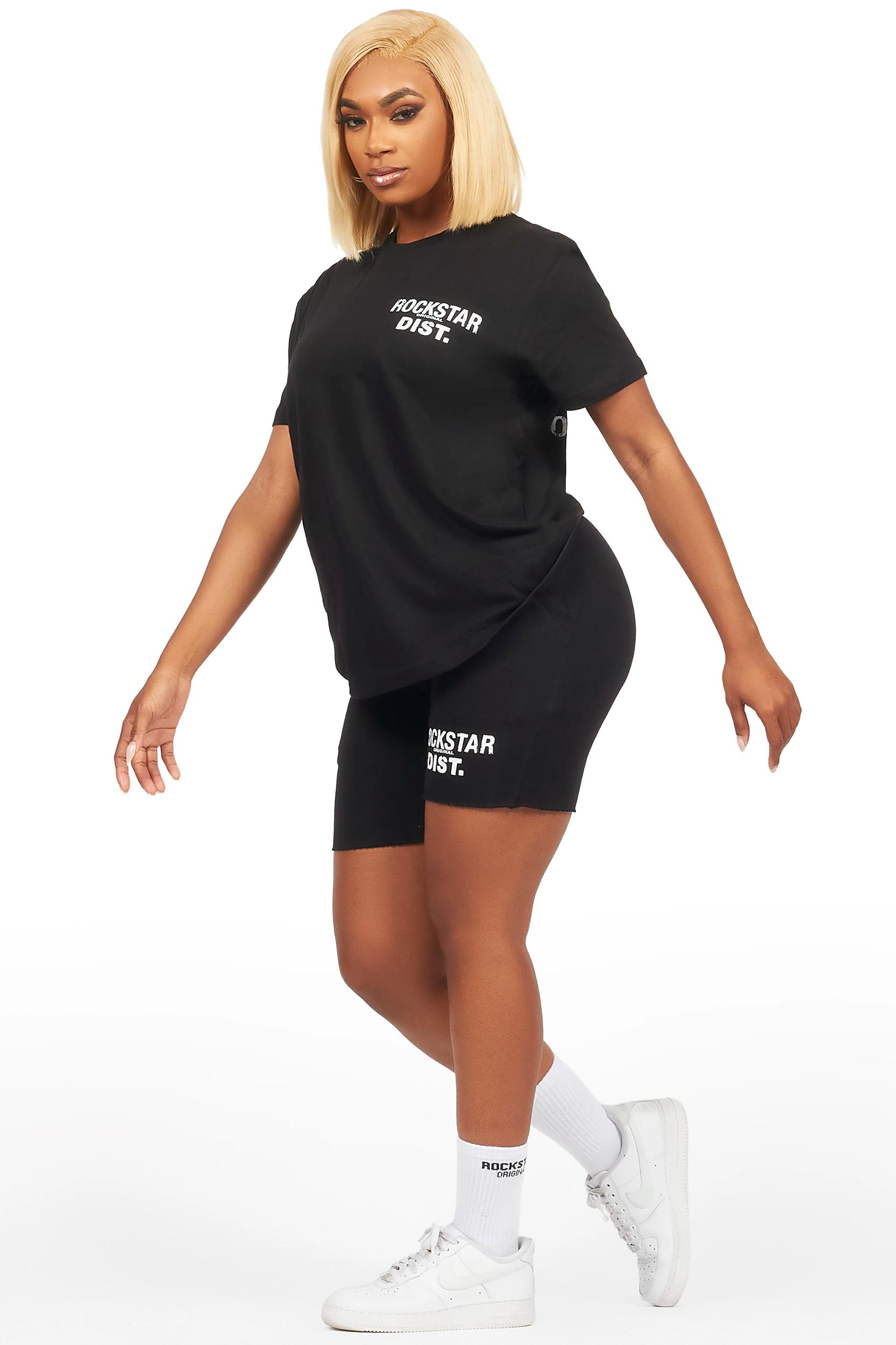 Ernia Black T-Shirt Short Set Female Product Image