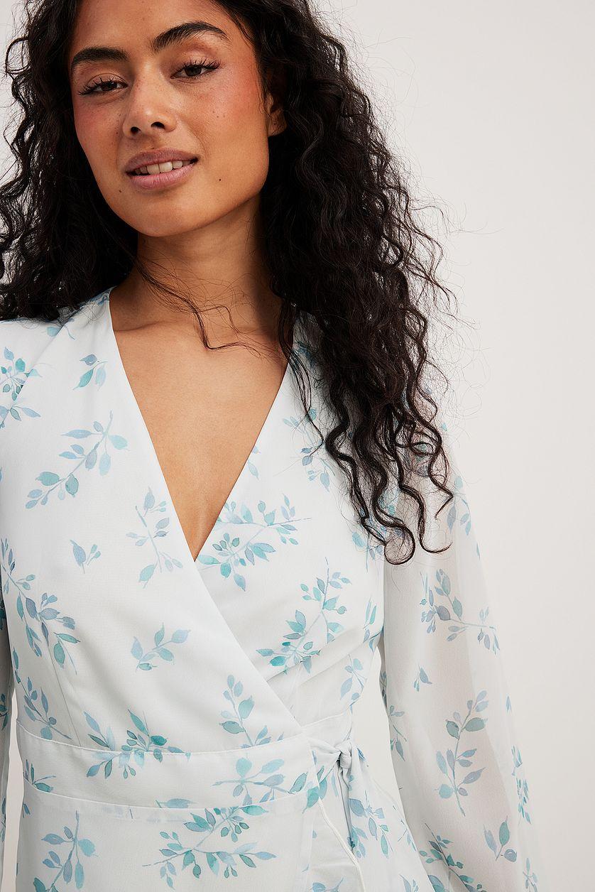 Overlap Tie Waist Mini Dress Product Image