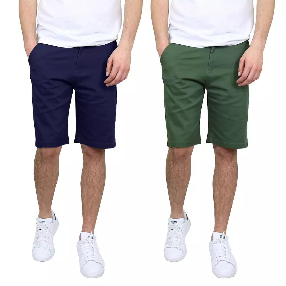 Men's Galaxy 10.5" 5-Pocket Flat-Front Slim-Fit Stretch Chino Shorts 2-Pack,  Product Image