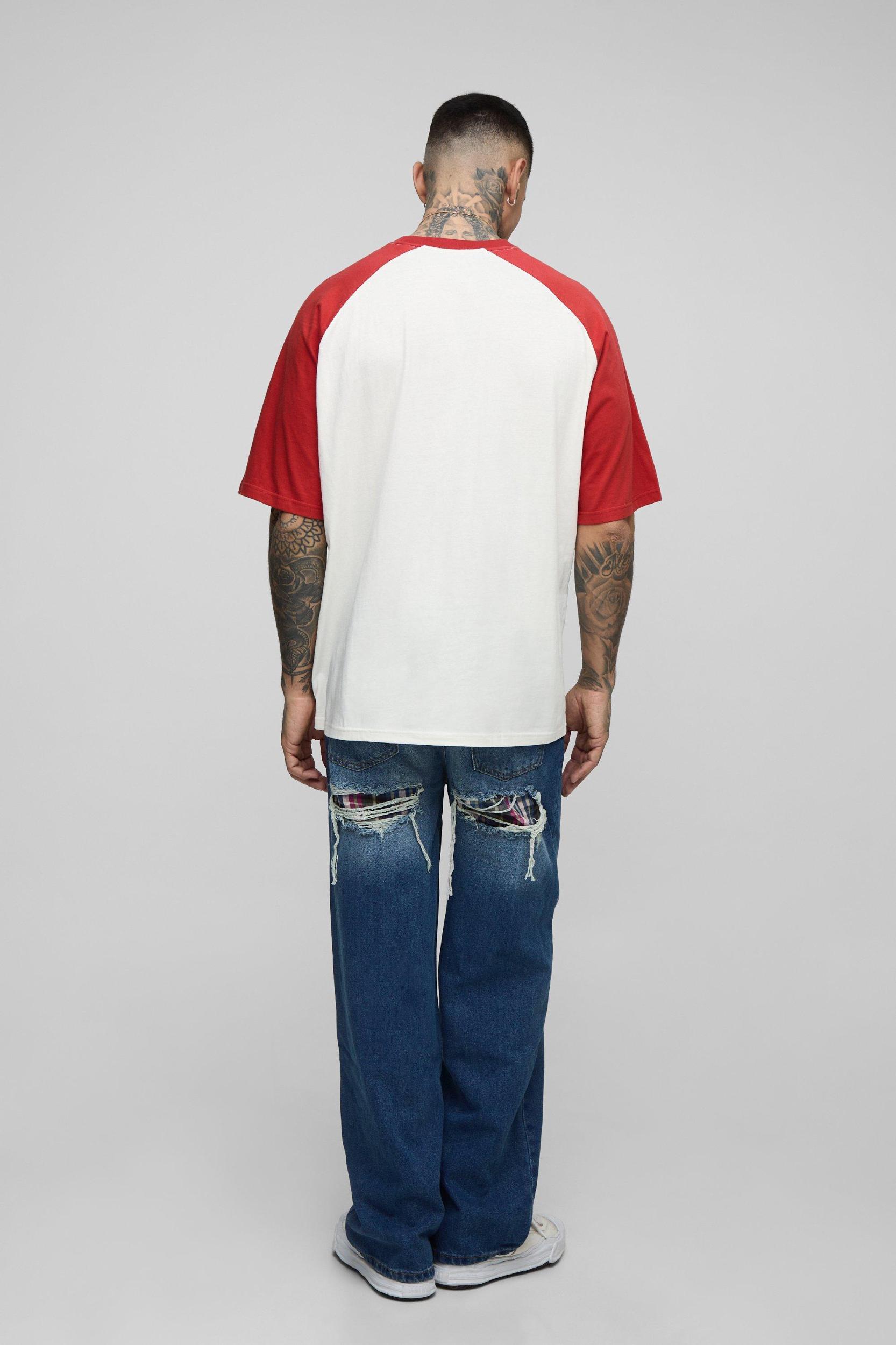 Tall Rip & Repair Relaxed Fit Jeans | boohooMAN USA Product Image