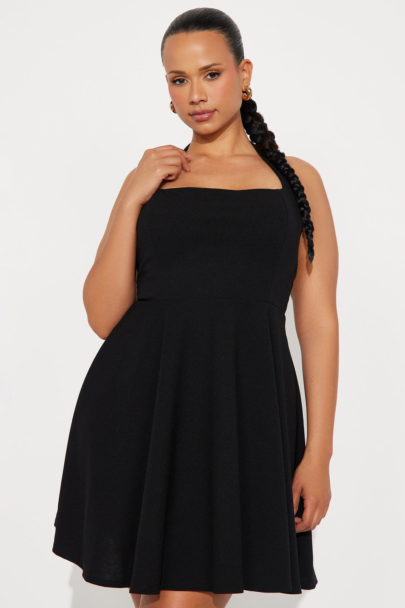 Tall Alena Halter Mini Dress - Black Female Product Image