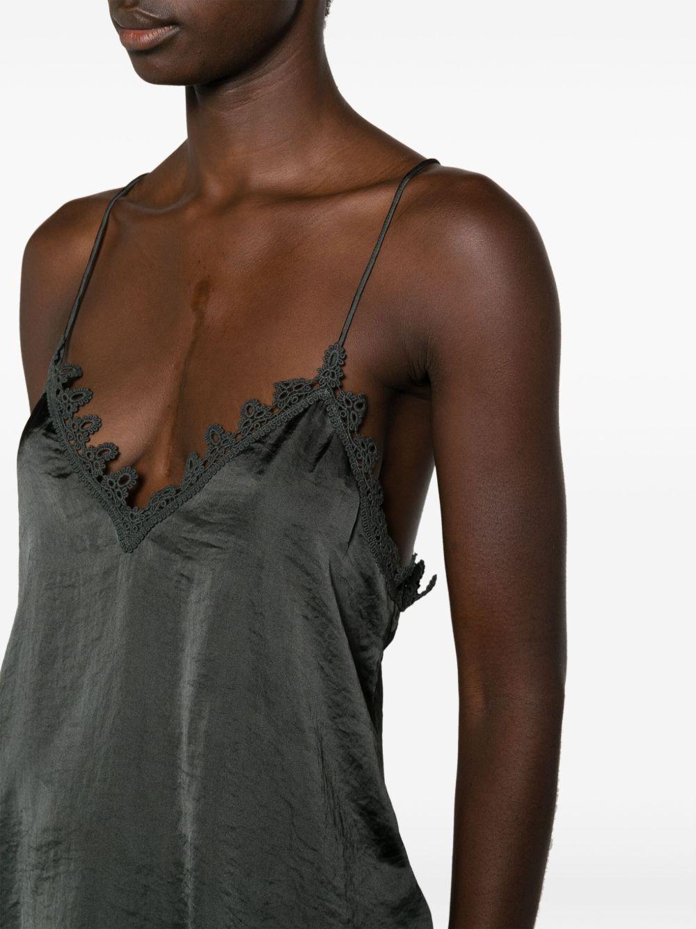 lace-up satin top Product Image