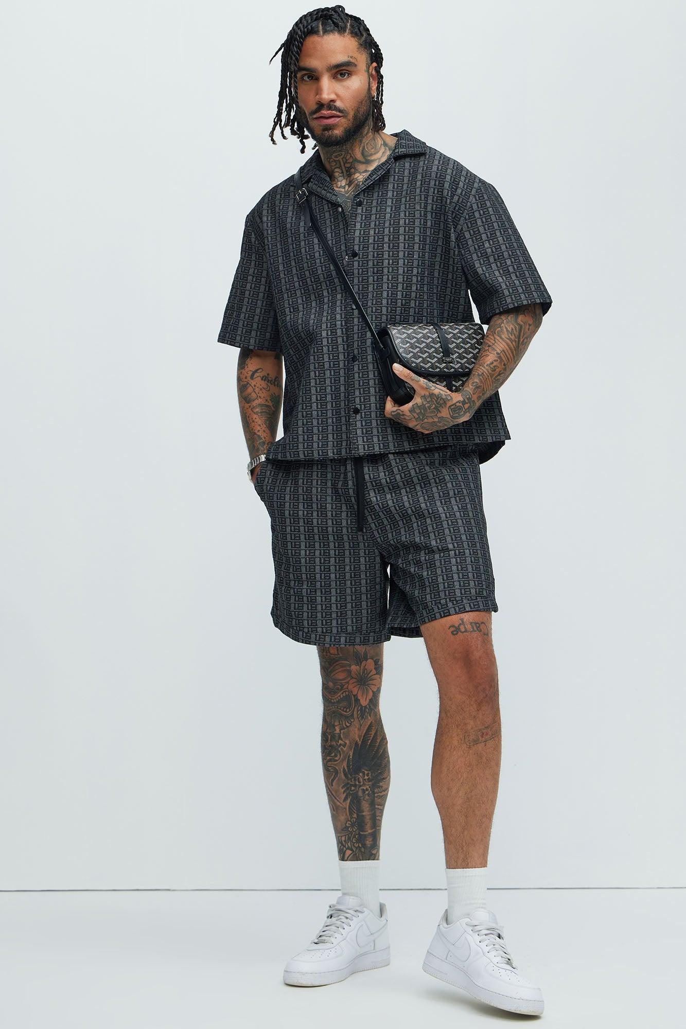 Berkeley Jacquard Shirt - Charcoal Product Image